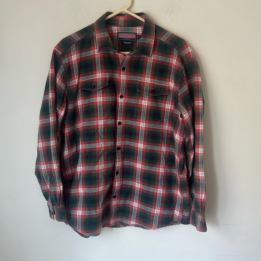 Vineyard Vines Men's Classic Fit Owen Shirt Plaid Size Large 100% Cotton +